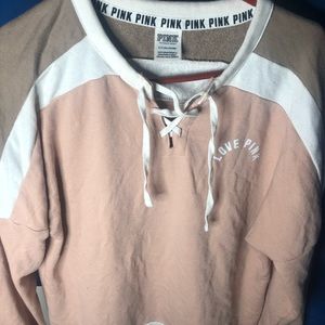 Victoria’s Secret PINK lace up crew neck